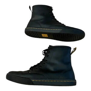 Dr. Martens Sheridan Black Combat Work Boots Women's US 6 Lace Up Leather